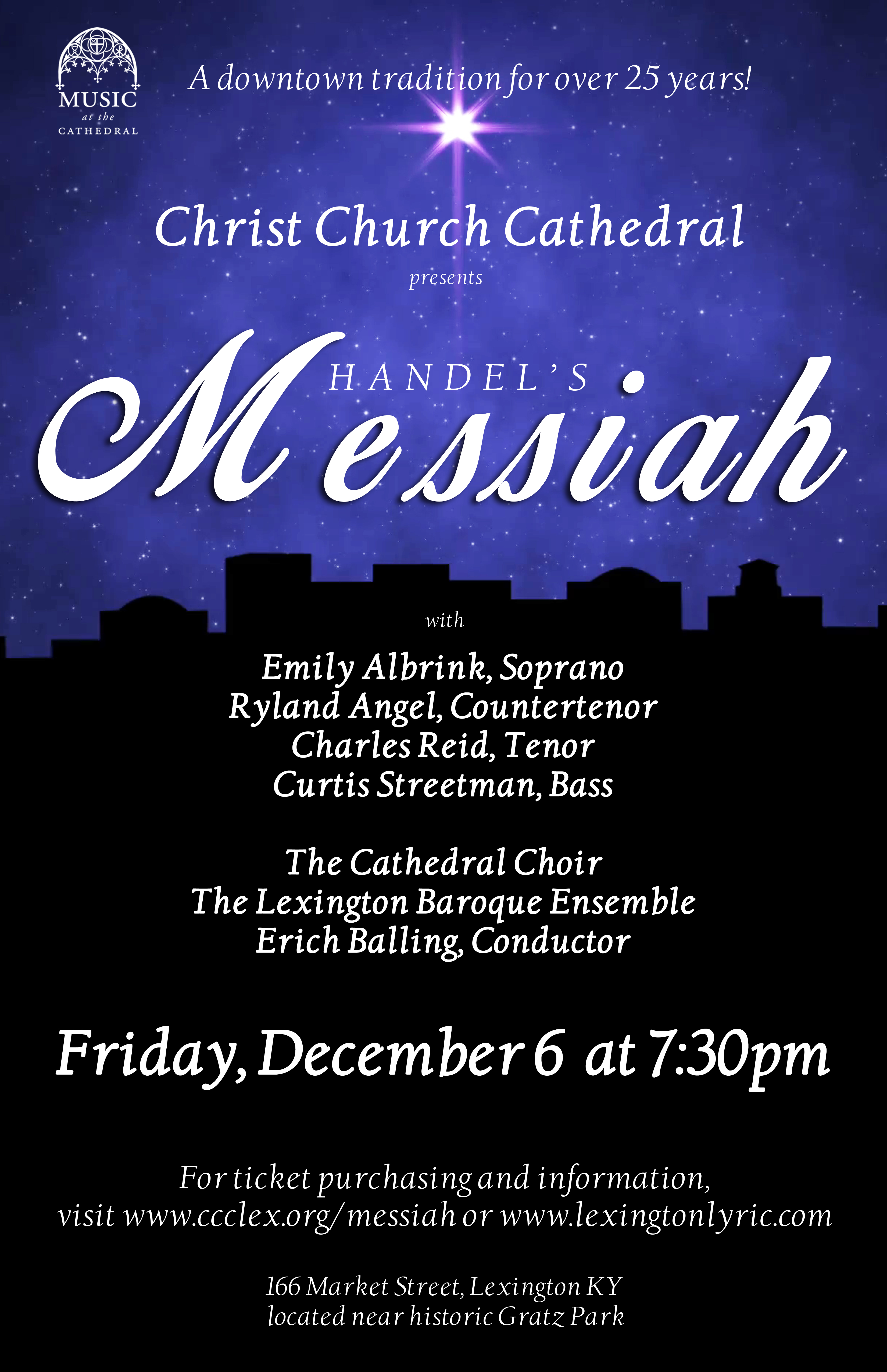 Ticket Sales - Christ Church: Handel's Messiah At Christ Church ...